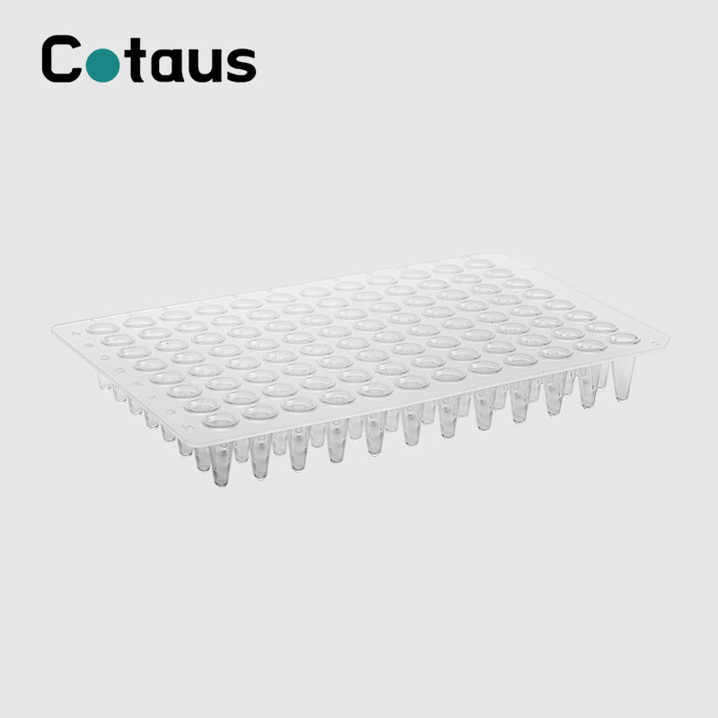 96 વેલ 0.1ml પારદર્શક નો સ્કર્ટ પીસીઆર પ્લેટ